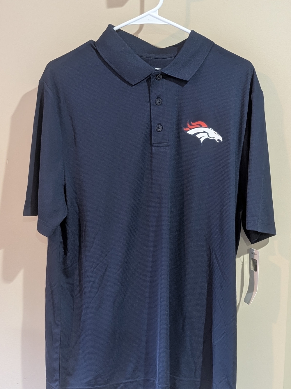 Denver Broncos Navy Short-Sleeve Polo Shirt New With Tags
